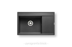 Мивка Pyramis CAMEA (79x50) 1B 1D, цвят: Черно